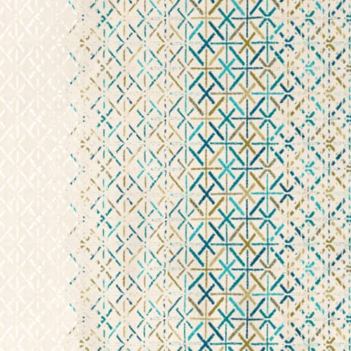 Image of DDECOR - Criss Cross 100% Cotton Double Bedsheet with 2 Pillow Covers, Turquoise