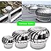 Stainless Steel 304 Non Power Roof Ventilator, Roof Vent for Leak Proof Vent Cap Fan, Wind Turbines Attic Air Vent Ventilating Turbines Vents, Rotating Chimney Cap for Houses Factory Attic Farm