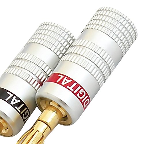 Image of MX 4 mm Banana Plug Pair - Gold‑Plated Metal Body Speaker Cable Connector, Pack of 2, High Conductivity, Easy Wire Termination