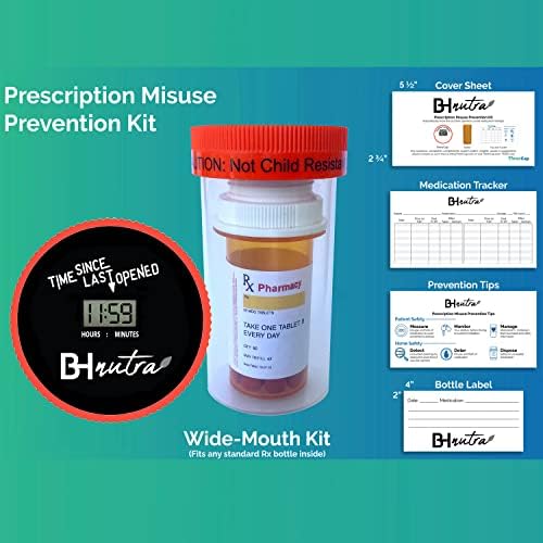 2 Pack Wide Mouth Timer Cap Time Since Last Opened Fit Any Standard RX  Bottle Inside Pill Timer Cap for Prescription Bottles Smart Pill Medicine  ...