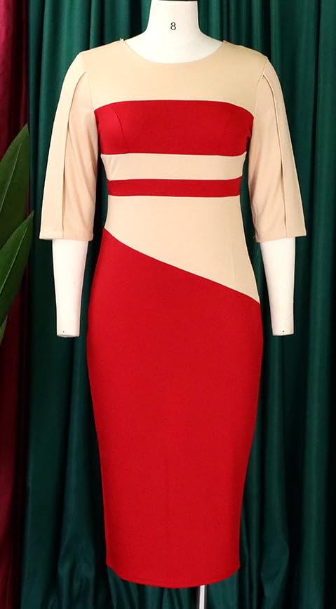 Work Dress for Women Elegance Church Dresses Midi Bodycon Pencil Dress Teacher Office Business and Casual Outfits2