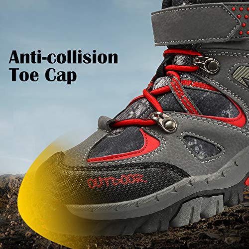 image for VITUOFLY Boys Hiking Boots Kids Hiking Shoes Girls Outdoor Warm Winter