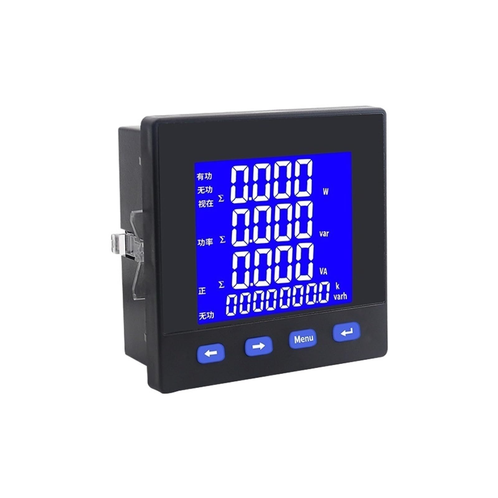 Three-Phase LCD Multi-Function Power Meter with RS485 0.5 Class V A W VA HZ VAR KWH