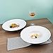 11 Inches Pasta Bowls Set of 2, 10 Ounce Soup Plates with Wide Rim, Salad Bowls for Soup, Dessert,Spaghetti, Lucheon Plates for Kitchen and Eating, Microwave and Dishwasher Safe, Light Blue