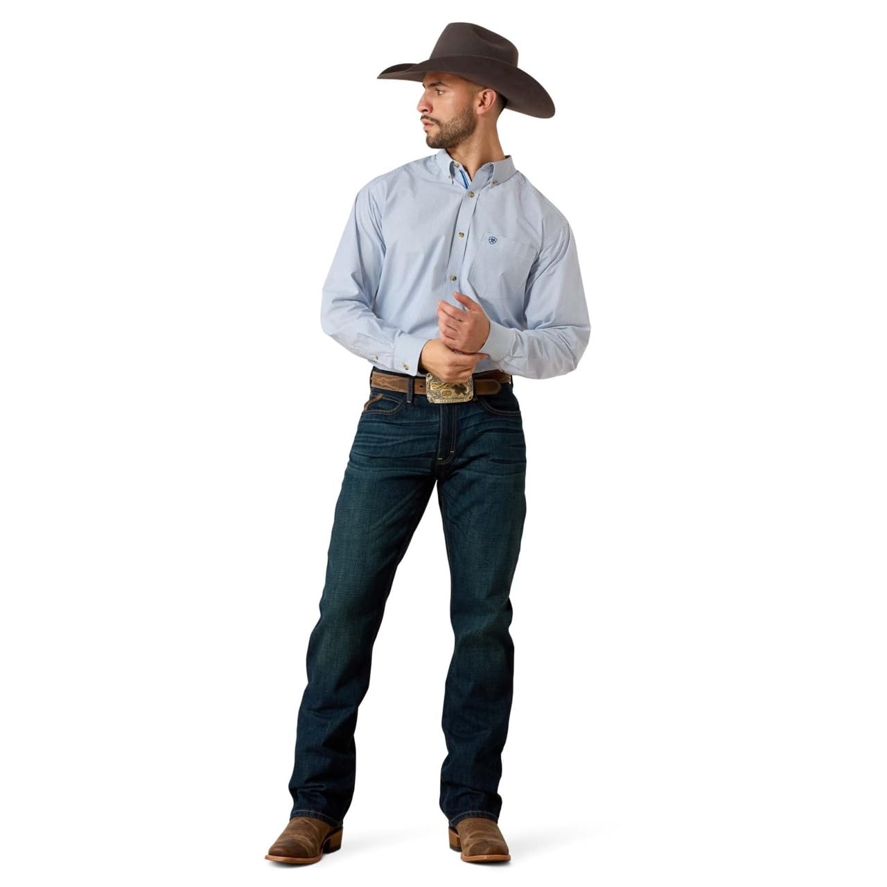 Ariat M4 Dżinsy męskie, z niskim stanem, Stretch Legacy, krój typu bootcut