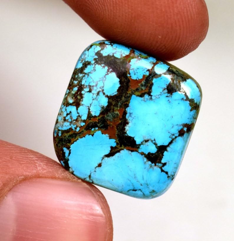 Cabochon turquoise naturelle véritable taille coussin GH_NAT_08497 - 2