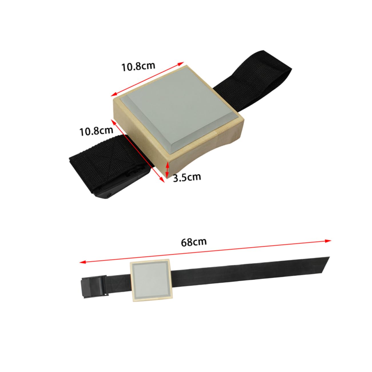 BESPORTBLE 1PC Drum Practice Belt with Strap Mini Drum Pad for Leg Practice Durable Solid Base Seamless Design for All Ages Percussion Training