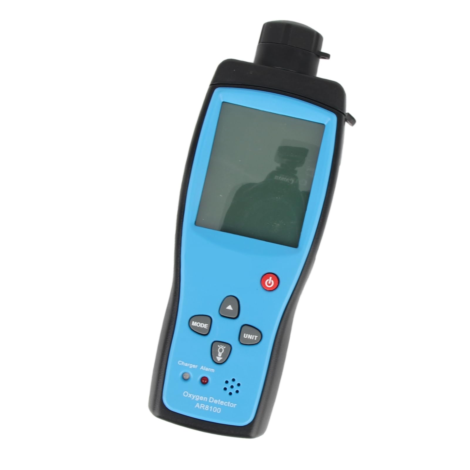 AR8100 Detector de oxígeno portátil y medidor de O2 - Monitor de Gas electroquímico Recargable para Uso Industrial y Exterior - 100-240 V - Pantalla LCD retroiluminada y