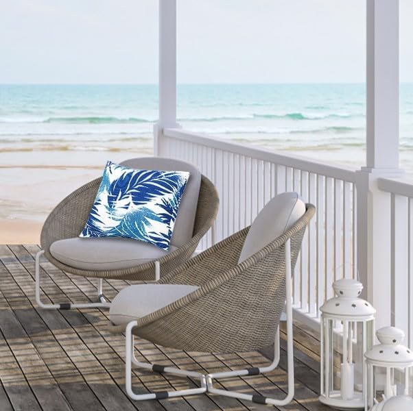 Outdoor Pillow Cover, Outdoor Lumbar Pillow Covers 2PCS Waterproof Pillow Covers 18x18 Inch Home Decor for Furniture Patio Couch Bed Sofa Bedroom - Image 3