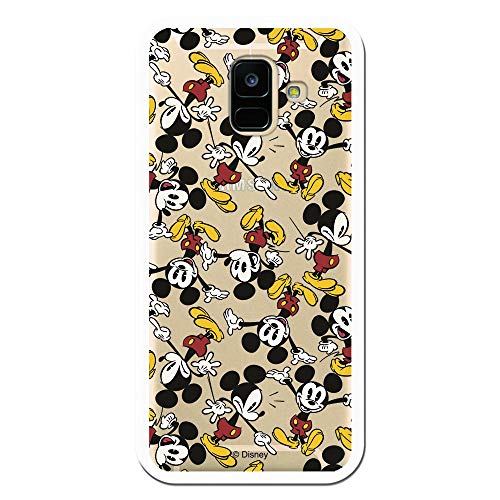 Carcasa Oficial de Disney Mickey Patrón Brazos Clear para Samsung Galaxy A6 2018 - La Casa de Las Carcasas