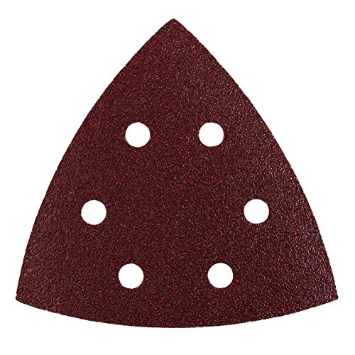 kwb Schleif-Dreieck für Delta- u. Multi-Schleifer - für Metall, Holz, Lack u. v. m., 105 mm für AEG u. Kress-Maschinen, Korn 8 x K-60, 6 x K-120, 6 x K-180, 20 Stk., gelocht, Sparpack