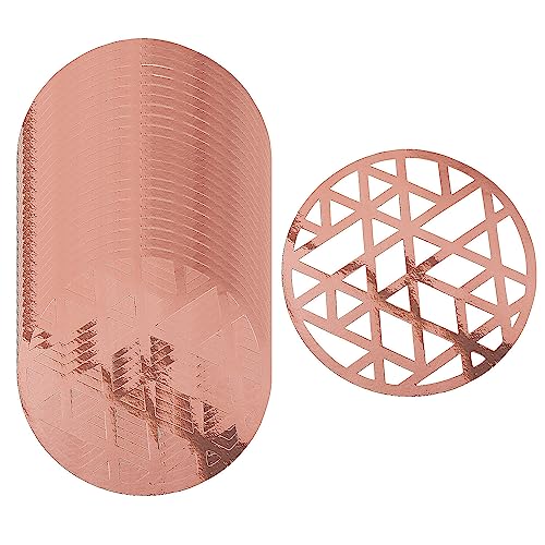 Bulk 96 Pieces Rose Gold Laser-Cut Chargers