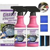2Pcs Fast-Acting Heavy-Duty Grill Degreaser Spray,BBQ Grill Cleaner for Outdoor Grills, Multifunctional Grease Remover for Oven Stove Air Fryer Grill