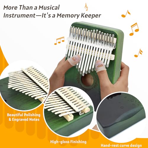 Image of Kalimba Thumb Piano 17 Key,Mbira Instrument,Musical Gift for Kids & Adults