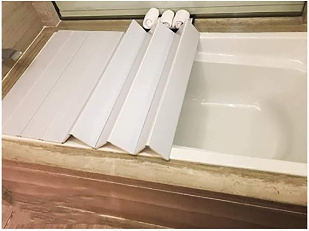 Bath Cover Bathtub Cover Anti-dust Dust Board Bathtub Insulation Cover PVC Foldable Bathtub Cover Bathtub Tray (Size : 95800.65cm) (95 * 75 * 0.65cm)