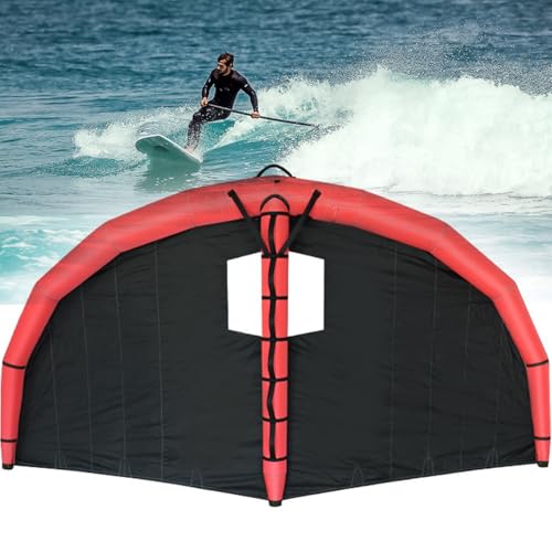 Ala de kitesurf inflable de mano con bolsa de almacenamiento y correa de surf para el viento, surf, esquí de nieve y juegos acuáticos