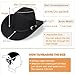 Classic Black Western Felt Roll Up Brim Cowboy and Cowgirl Hat for Women and Men - Decoration with Western Belt Bukle