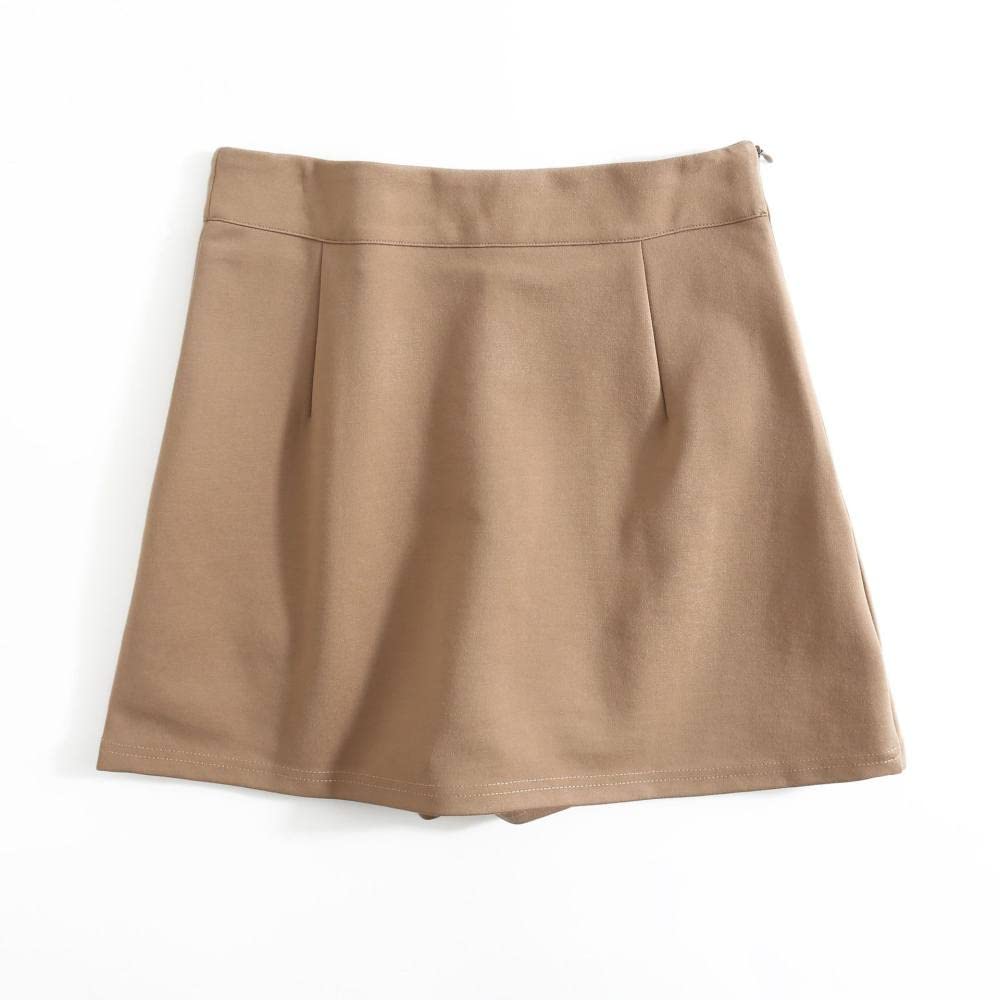 Gonne A Ruota,Minigonna Da Donna Vita Alta A V Sexy Spacco Laterale Gonna Avvolta Sui Fianchi Tinta Unita Con Cerniera Estate A-Line Increspato A Strati Con Pantaloni Gonna Corta Per Ragazze Signore