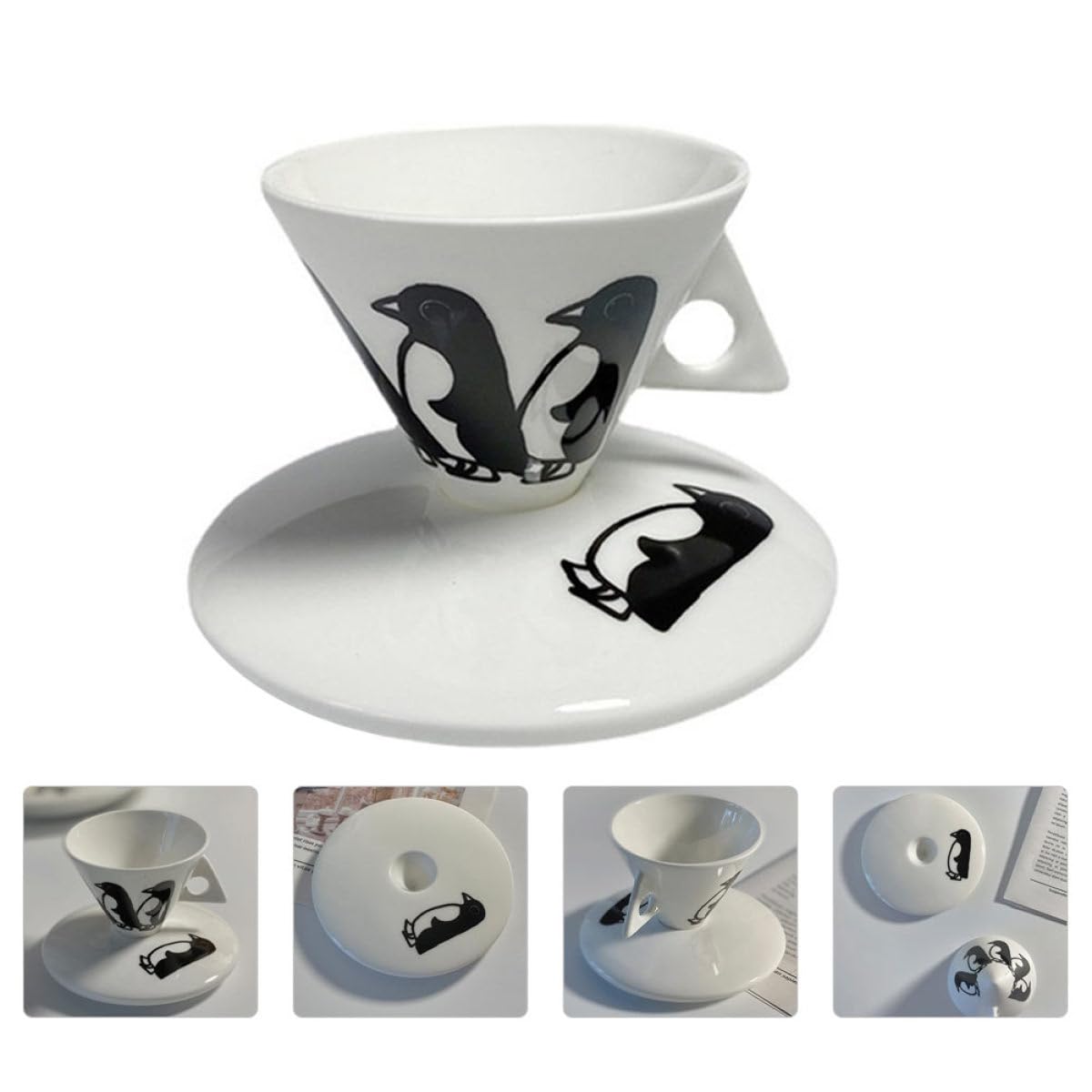 Gatuida 1 Juego de Taza de Café con Platillo y Taza de Té Tarde Inglesa Estilo Original y Delicado