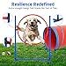 Dog Agility Equipment, Dog Agility Course Backyard Set Obstacle Course Backyard Includes Adjustable High Hurdle,6 Weave Poles,Extended Tunnel,Jump Ring,Square Pause Box,2 Balls,Whistle,2 Carrying Bags