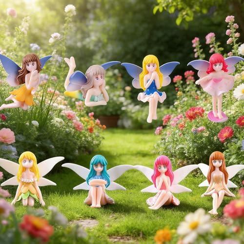 Forma della fata dei fiori: Fiore Fata Pixie Cake Topper la decorazione della fata dei fiori adotta un design dalla forma classica. Ciascuno degli 8 personaggi decorativi ha diversi design d'azione. Immagini vivide possono aggiungere un tocco dolce alle tue scene.