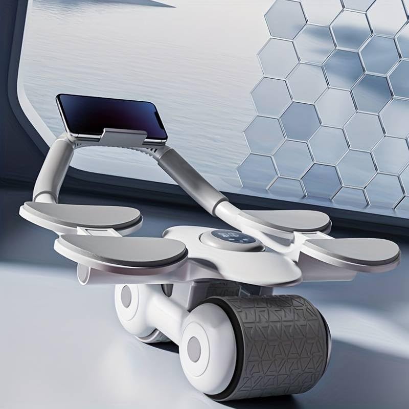 Ab Roller Wheel with Elbow Support | Automatic Rebound Abdominal Exercise Wheel for Abdominal & Core Strength Training | Ab Roller Training Wheel with Phone Holder, Timer and Anti-Slip Pad-image-24