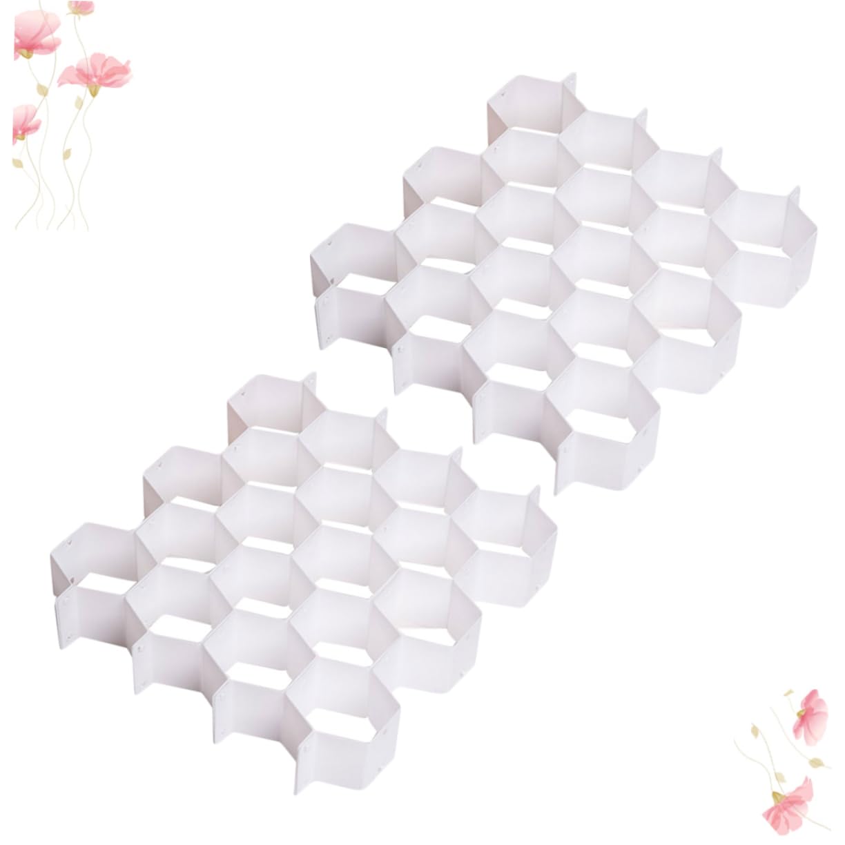 STOBOK 2sets Divisori per Plastica Design Nido d Ape Divisore per Combinazione Libera per Trucco Calzini Intimo