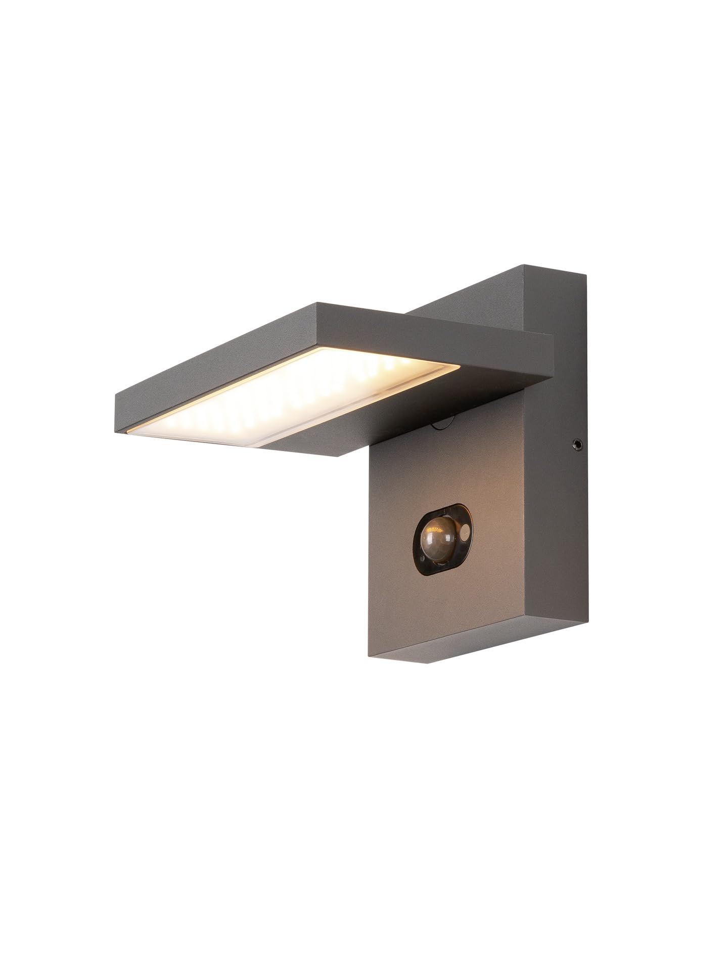 SLV Wandaufbauleuchte 1008542 / Beleuchtung für Wände, Wege, Eingänge, LED Spot außen, Aufbau-Leuchte Outdoor, Gartenlampe / IP65 2200/2700K 6.8W 600 / 650lm anthrazit