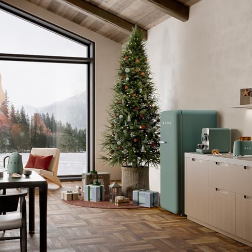 Smeg Retro Style FAB28 50s Style Refrigerator, Right Hinge, Matte Jade – 9.93 Cu. Ft. – Made in Italy on Fridge.com