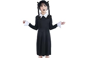 Girls Kids Halloween Dress Peter Pan Party Dress Baby Adams Family Customs