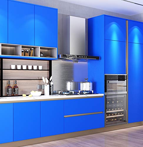 Livelynine Carta da Parati Blu Opaco 40CMx10M