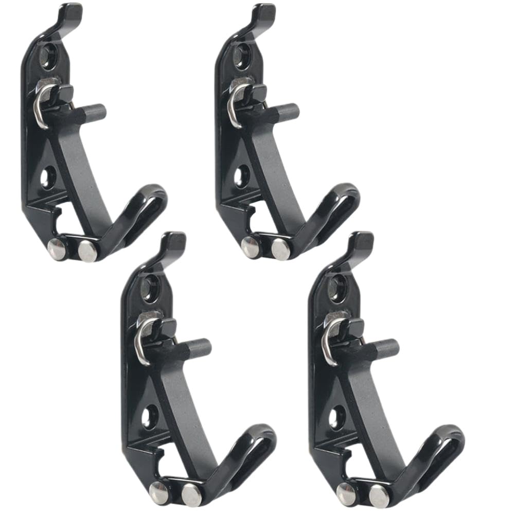 4Pcs Shovel Mount for Roof Rack Metal Rubber Clamps Wall Mounting Brackets Quick Release Axe Holder Mount Kit Compatible with Automotive Roof Racks(Black)