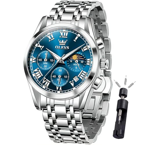 Montre homme grand cadran classique idéale pour le bureau et les sorties en acier étanche