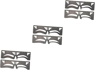 استنسل مسطرة الحواجب 6 قطع من فوميز، استنسل رسم الحواجب، استنسل رسم الحواجب، أدوات مكياج الحواجب، أدوات تشكيل الحواجب، قالب تشكيل الحواجب، قالب من الستانلس ستيل