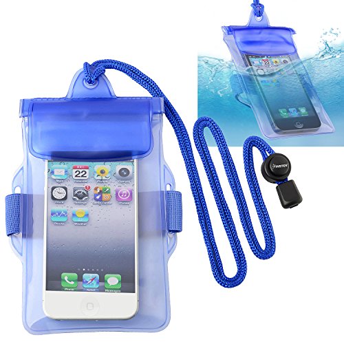 Insten Waterproof Bag Case for Cell Phone/PDA - Retail Packaging - Blue