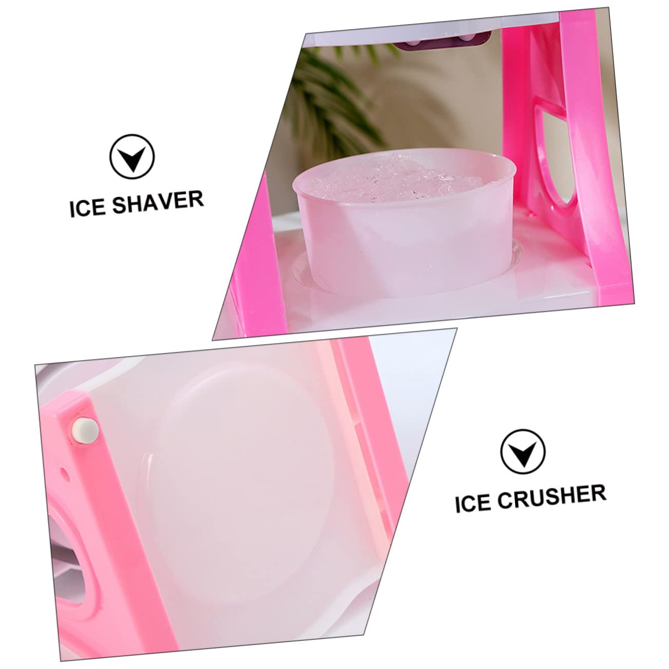 Angoily Máquina Manual para Granizados y Hielo Raspado para Casa, Manivela, de Abs y Acero Inoxidable, Adecuado para Postres Caseros