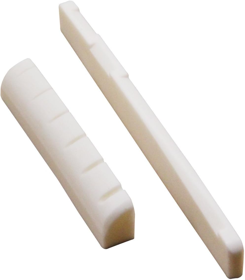 6 String Acoustic Guitar Bone Bridge Saddle and Nut
