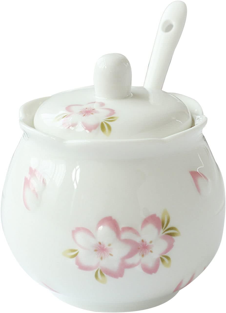 Sugar Bowl ,sugar pot, Sugar Bowl with Lid , Ceramic Sugar Bowl with Lid and Milk Jug, Cream and Sugar Pot, Creamer Jug Sugar Jar, Coffee Serving Set, Cream Pitcher-Pink-Milk Jug & Sugar Bowl (Color :