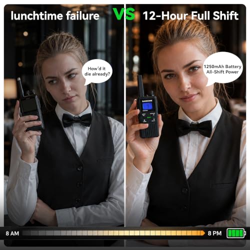 Image of SAMCOM FRS FWCN30A Two Way Radios Bulk,NOAA Weather Call Tone for Family | 2-Watt License-free 22 channels 1250mAh battery Rechargeable UHF Lightweight Walkie Talkies for Adults Restaurant Warehouse