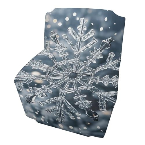 Housse de canapé extensible flocon de neige pour fauteuil 81-119 cm - 2