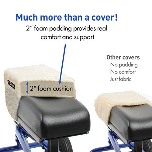 image for TKWC INC Knee Scooter Comfy Cushion Two Inch Thick Foam Knee Pad and C