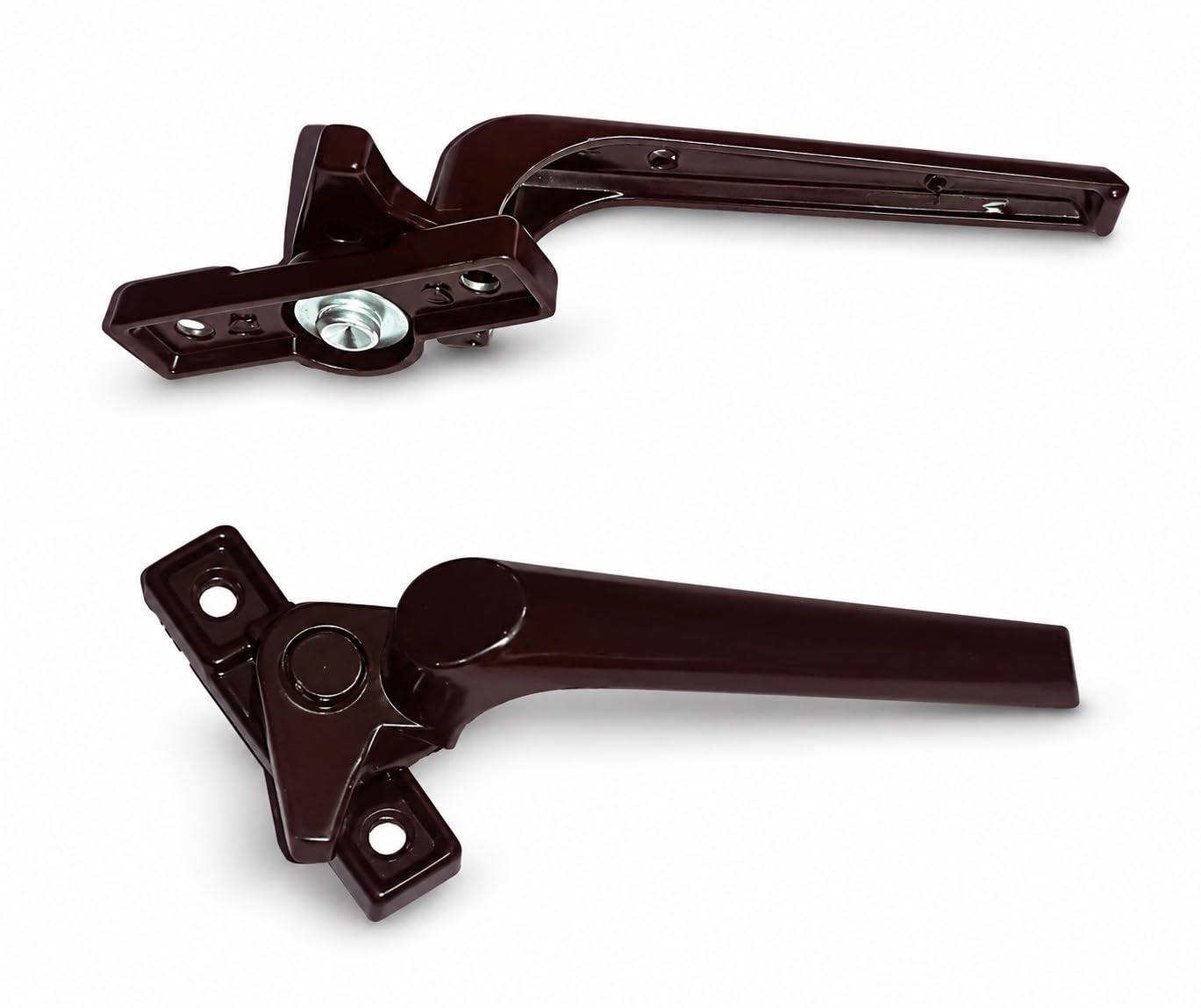 First Lot Aluminium Alloy Left and Right Hand Side Locking Handle for Casement Windows (Brown) 1