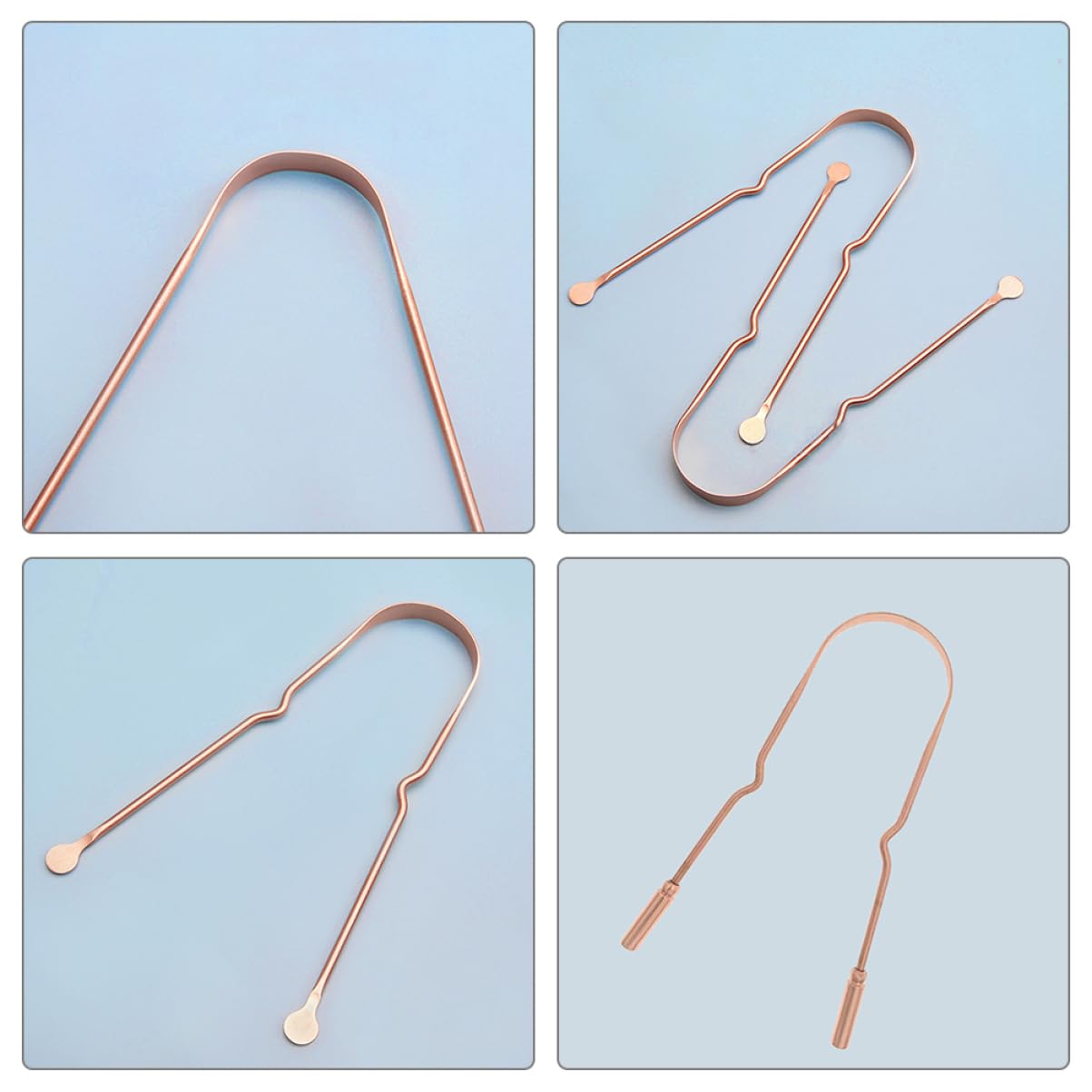 minkissy 6 Pz Raschietto Per Lingua Strumenti Per La Pulizia Della Casa Pulisci Lingua Per Rinfrescare L'alito Raschietti Per La Pulizia Spatole Domestiche Mancare Rame Adulto Più Pulito