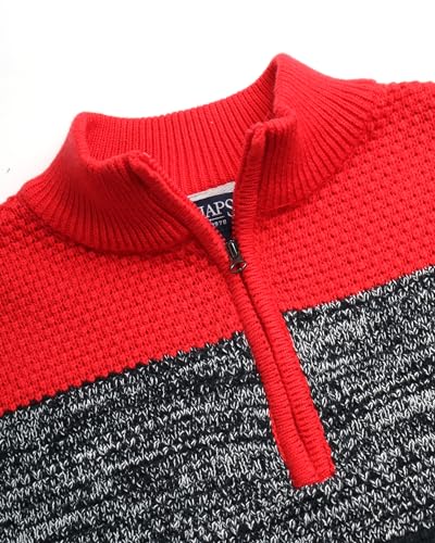 Chaps Boys Pullover Sweater - Classic Fit Mid-Weight Quarter Zip Pullover- Mock Neck Sweater for Boys (S-XL)3