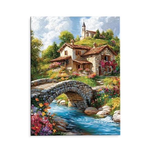 DIY G Re[Wi Paint by Numbers hG Lbg l ʂ肦 q̗phGLoXNtg LoXA[g uVƃANG̋, CeA rO, ւ̃Mtg 35x50cm (t[