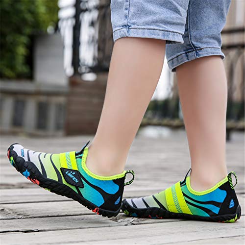 Image of UBFEN Water Shoes for Kids Boys Girls Aqua Socks Barefoot Beach Sports Swim Pool Quick Dry Lightweight Toddler Little Big Kid | Lightweight, Barefoot-style, Perfect for Water parks, Beach, Pool, Kayak, Creek Hiking, Camping, Toddler, Little Kid, Big Kid