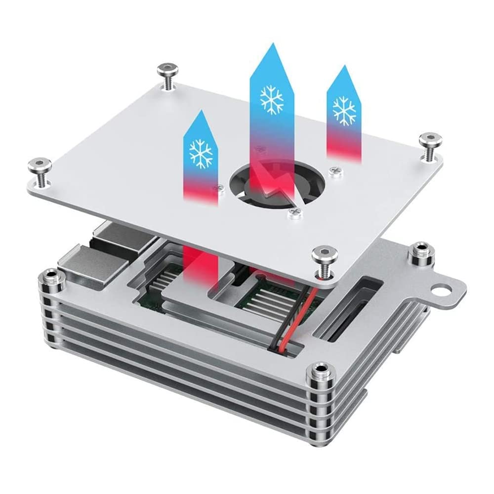 AAAwave Raspberry Pi Aluminum Alloy Case w/Laminated Frame and Heat Sink Combo Kit
