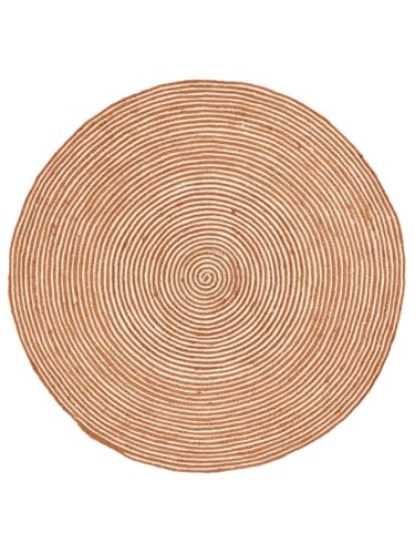 RugVista Maronti, Alfombra, Alfombras Modernas, Ø 150 cm, Redondo, Pelo Corto, Pasillo, Limpieza en seco, Certificado Care & Fair, Óxido