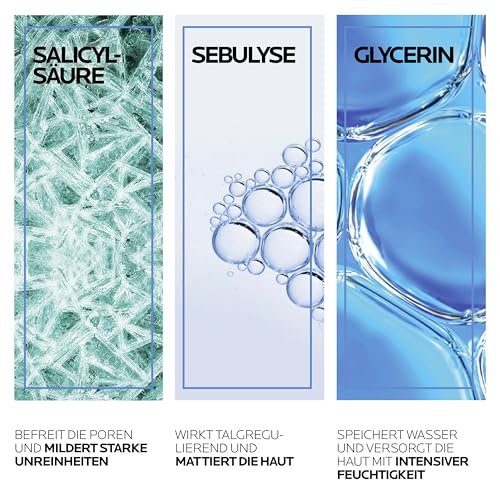 La Roche Posay Mattierende Feuchtigkeitspflege für fettige, unreine und zu Akne neigende Haut, Talgregulierend und porenverfeinernd, Mit LHA und Thermalwasser, Effaclar Mat, 40 ml