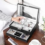 bestwishes-Watch-Box-12-Slots-Watch-Organizer-Jewelry-Display-Case-Organizer-with-Jewelry-Drawer-for-Storage-and-Display-Lockable